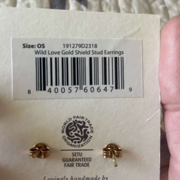 Spell & The Gypsy Wild Love Gold Shield stud earrings 🛡 - Picture 5 of 14